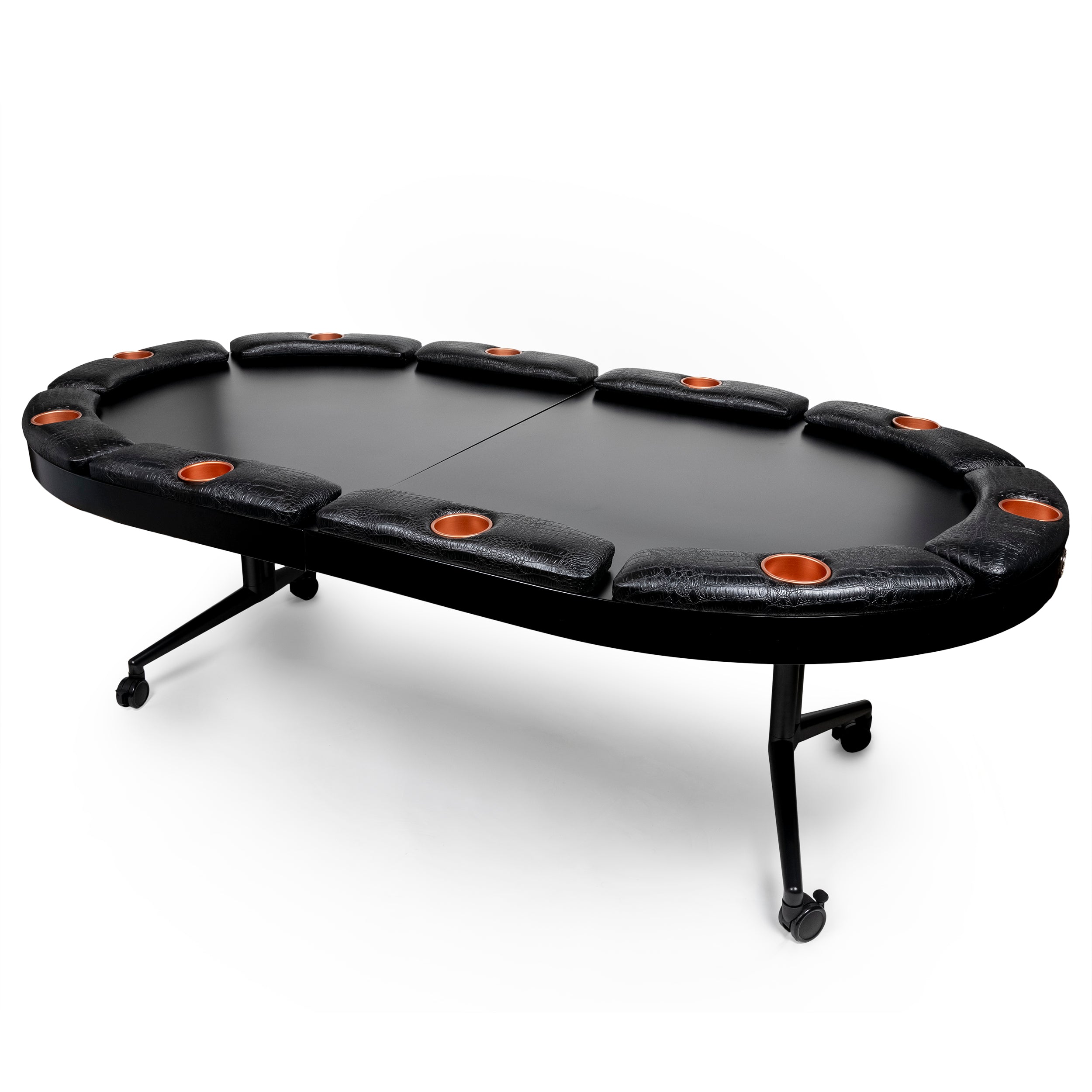 Elite 10 Player Poker Table With Wood Finish