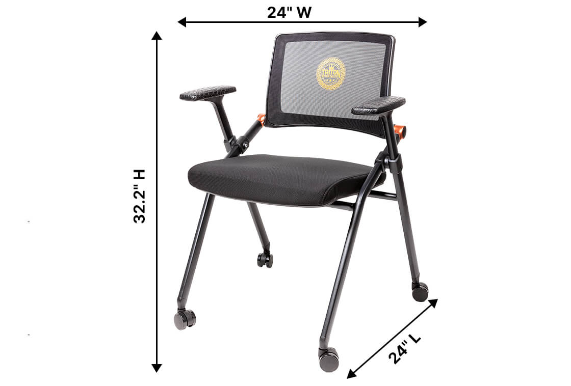 Triton Folding Poker Chairs With Wheels